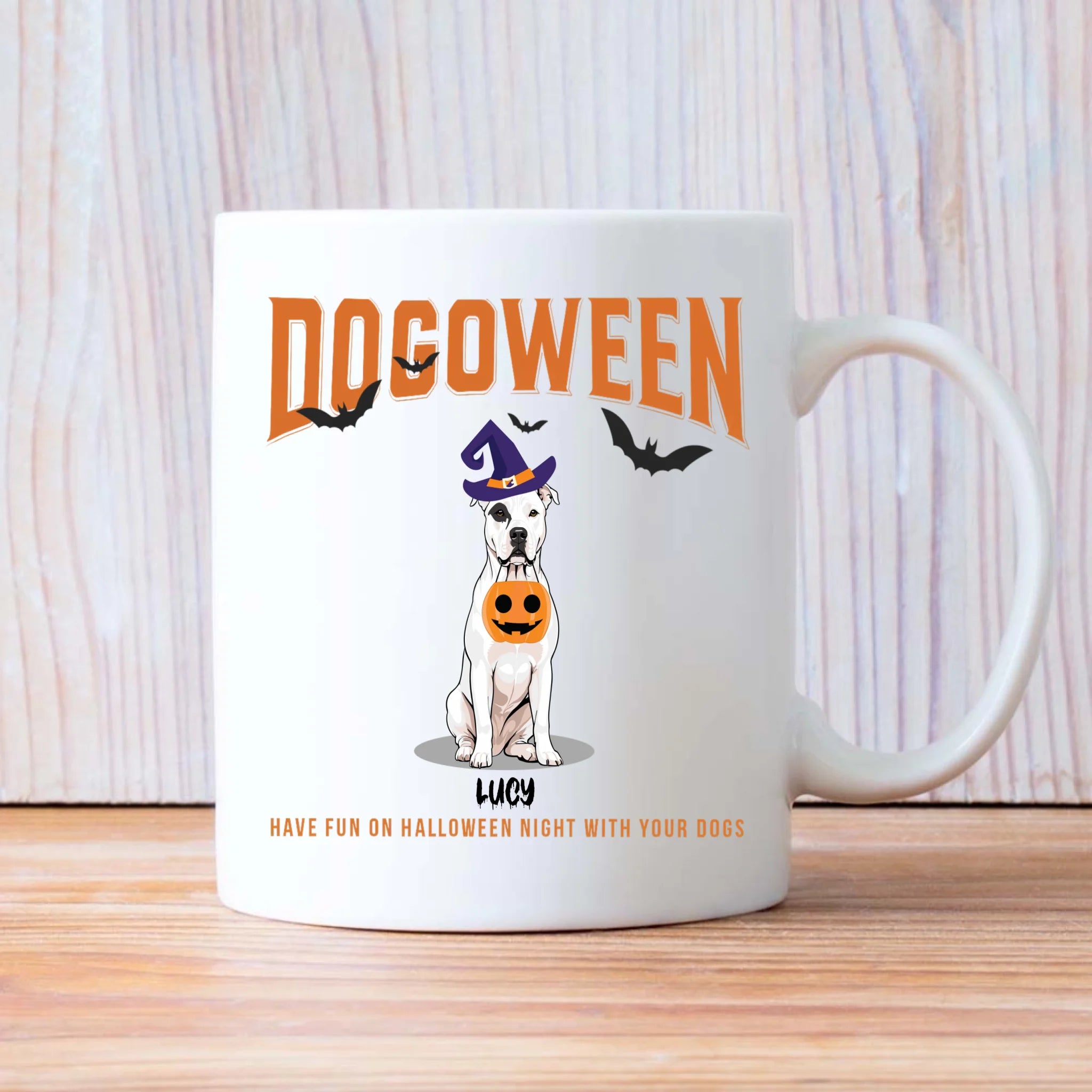 Signature Halloween Dog Mug - Dogoween Custom Gift For Dog Lovers - 89Prints