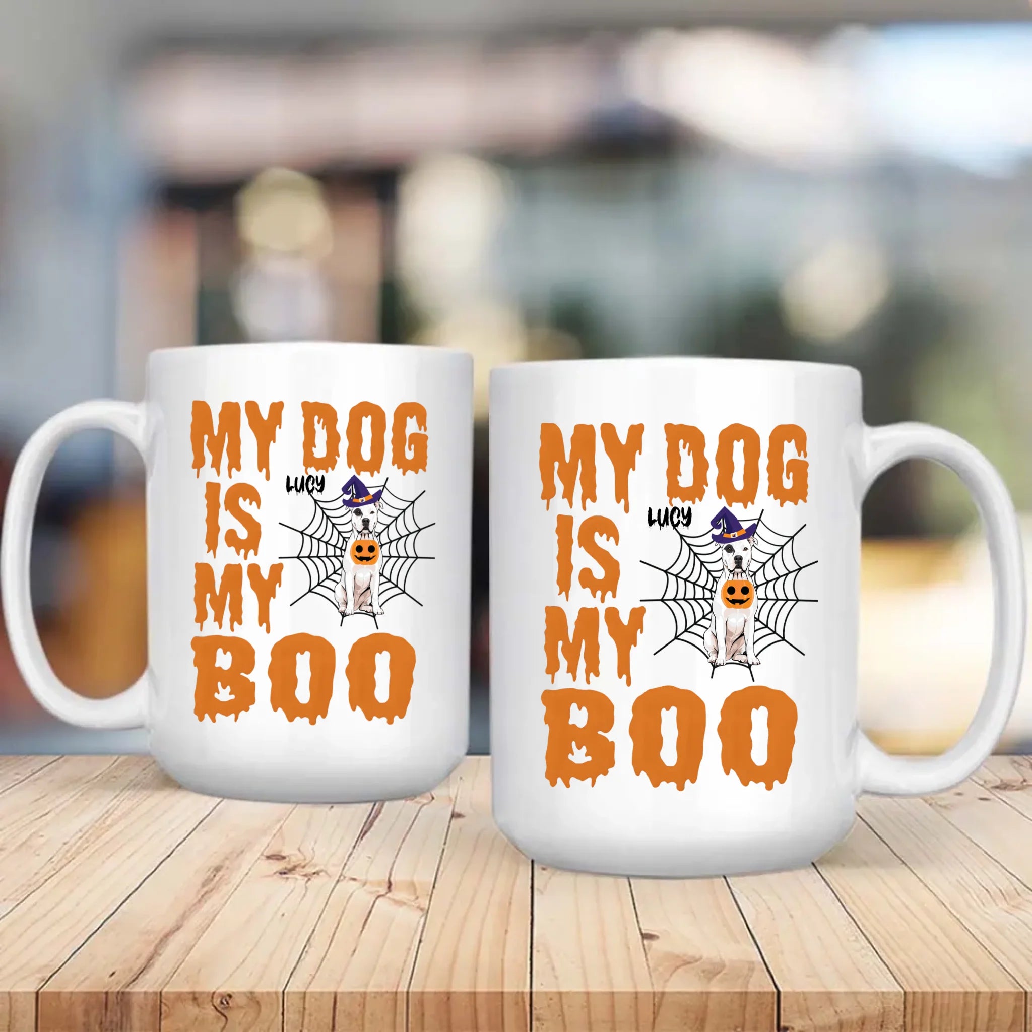 Personalized Halloween Dog Mug - My Dog Is My Boo - 89Prints