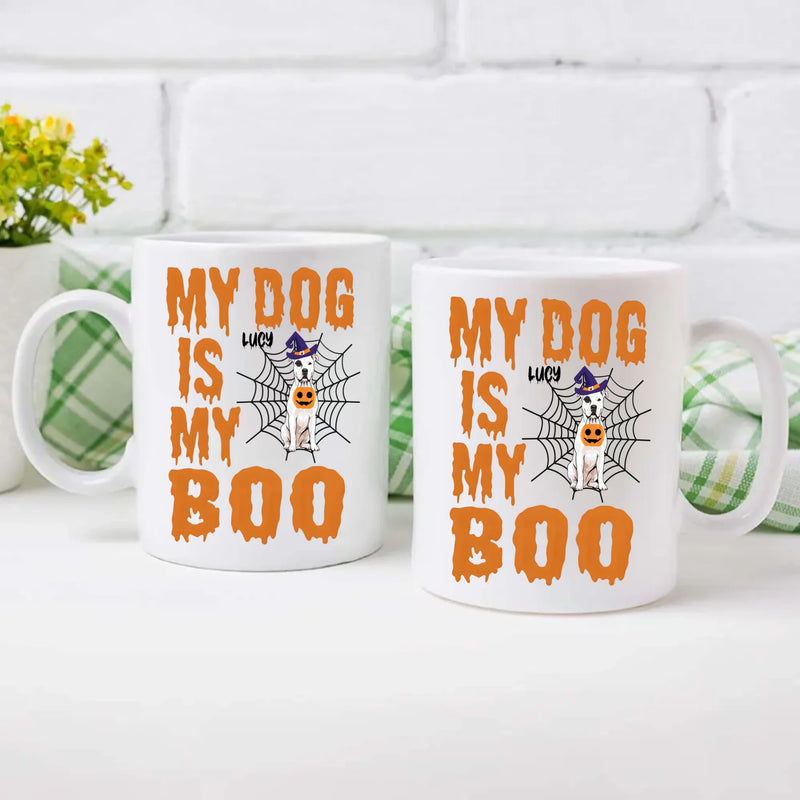 Personalized Halloween Dog Mug - My Dog Is My Boo - 89Prints