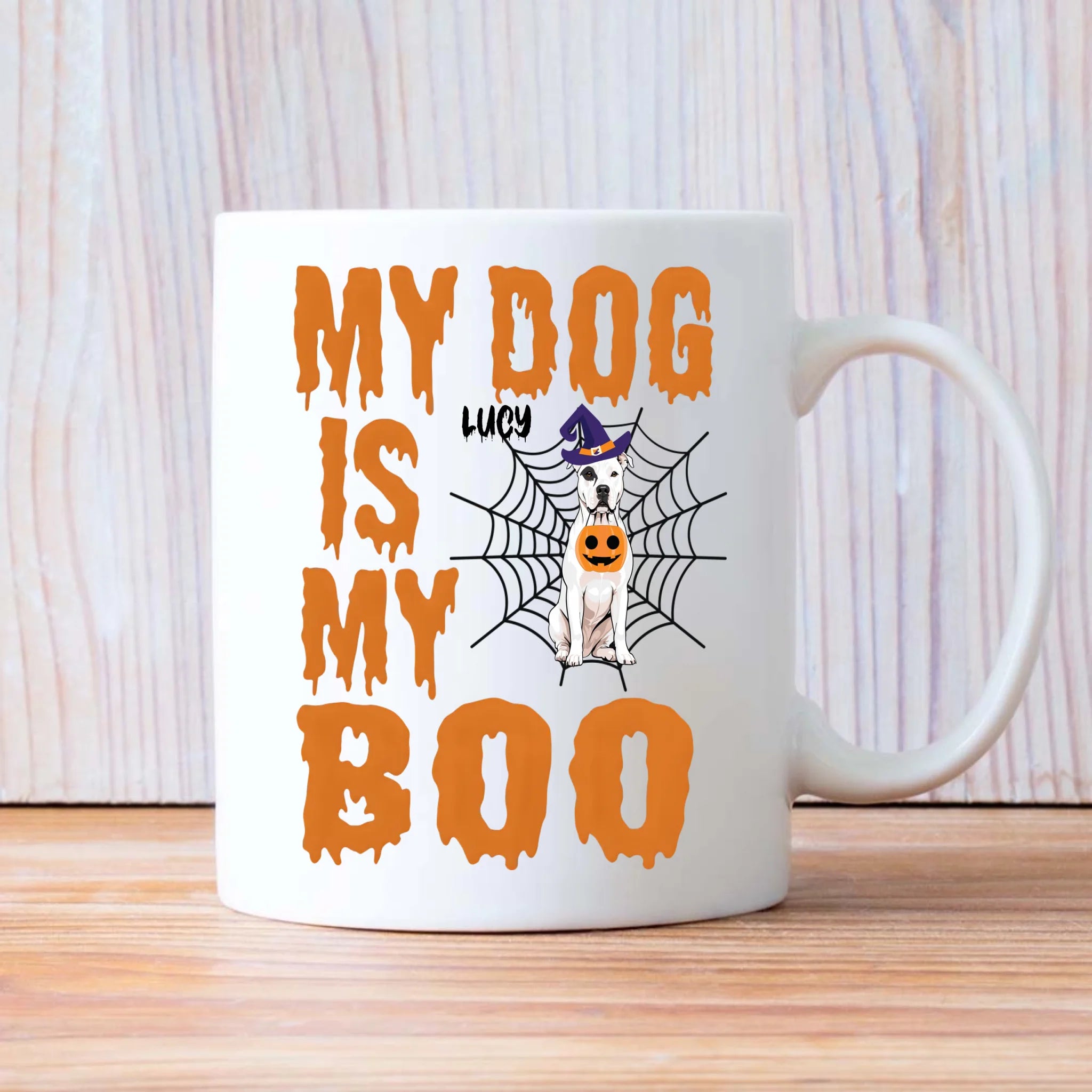 Personalized Halloween Dog Mug - My Dog Is My Boo - 89Prints