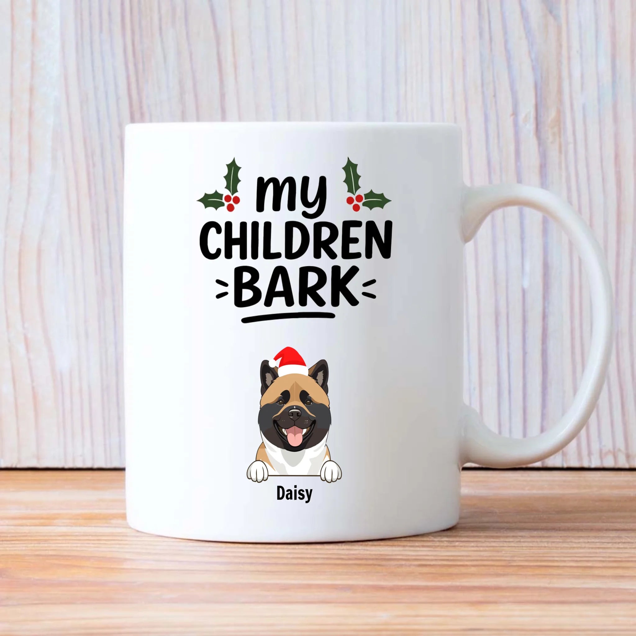Individualized Christmas Dog Mug - Custom 