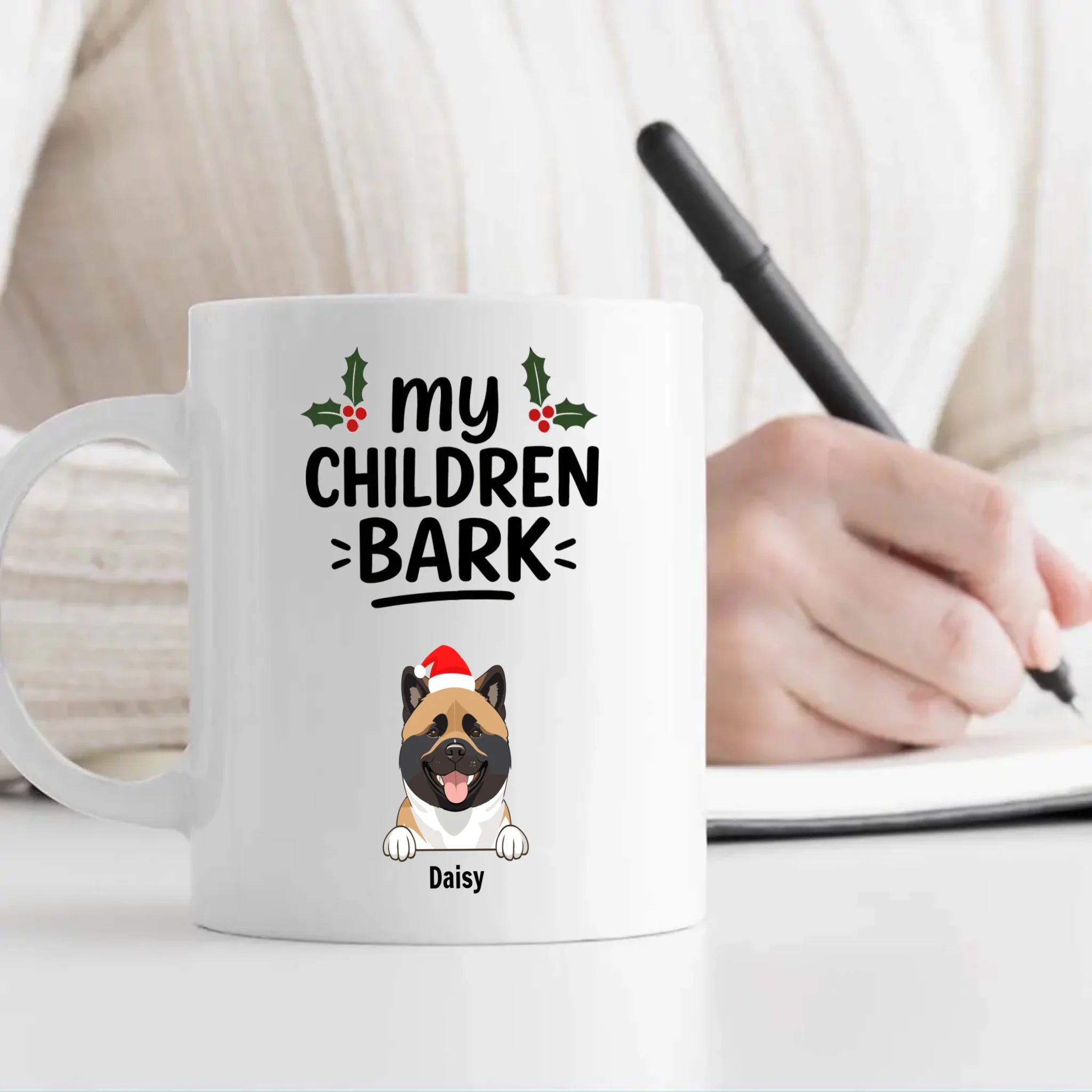 Individualized Christmas Dog Mug - Custom 