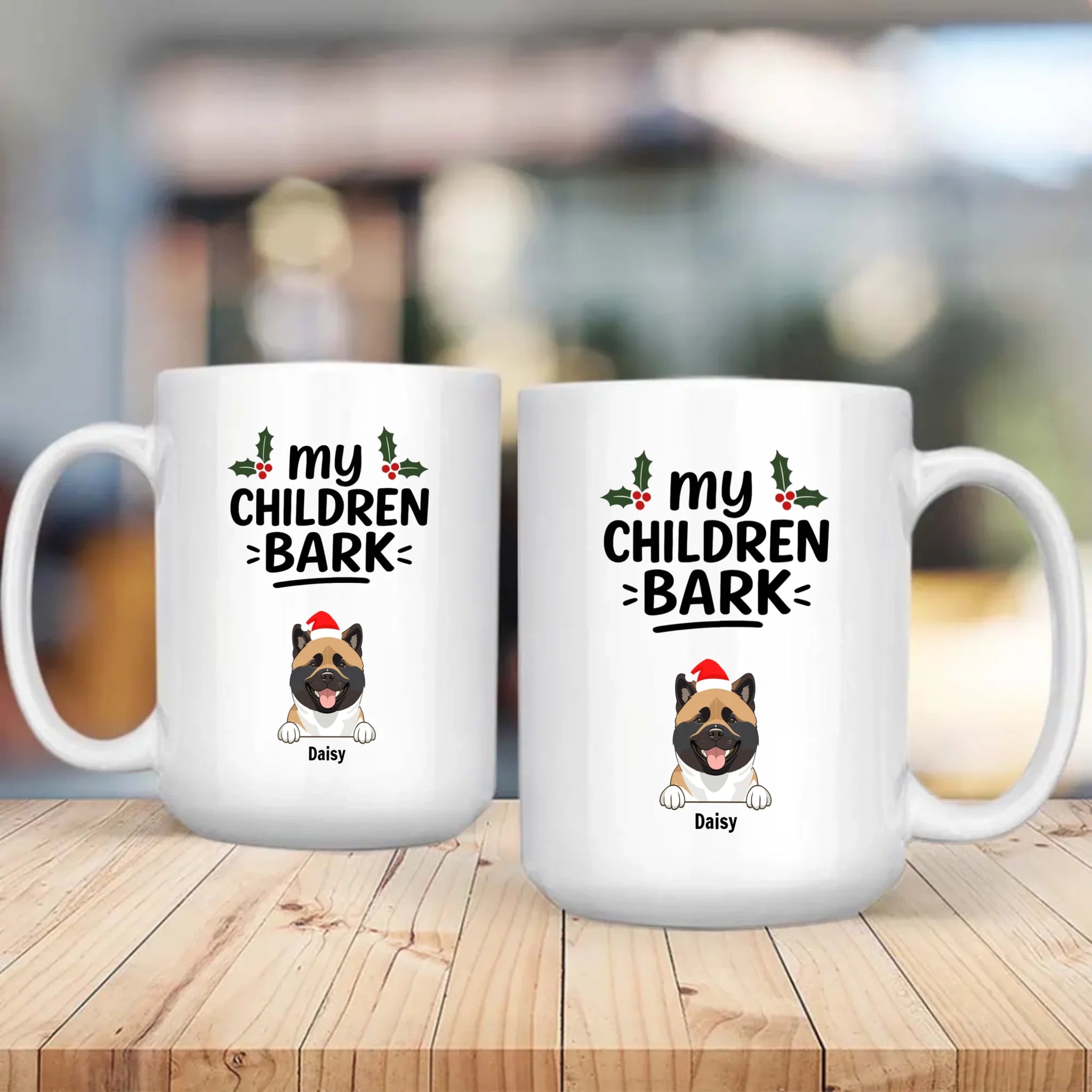 Individualized Christmas Dog Mug - Custom 