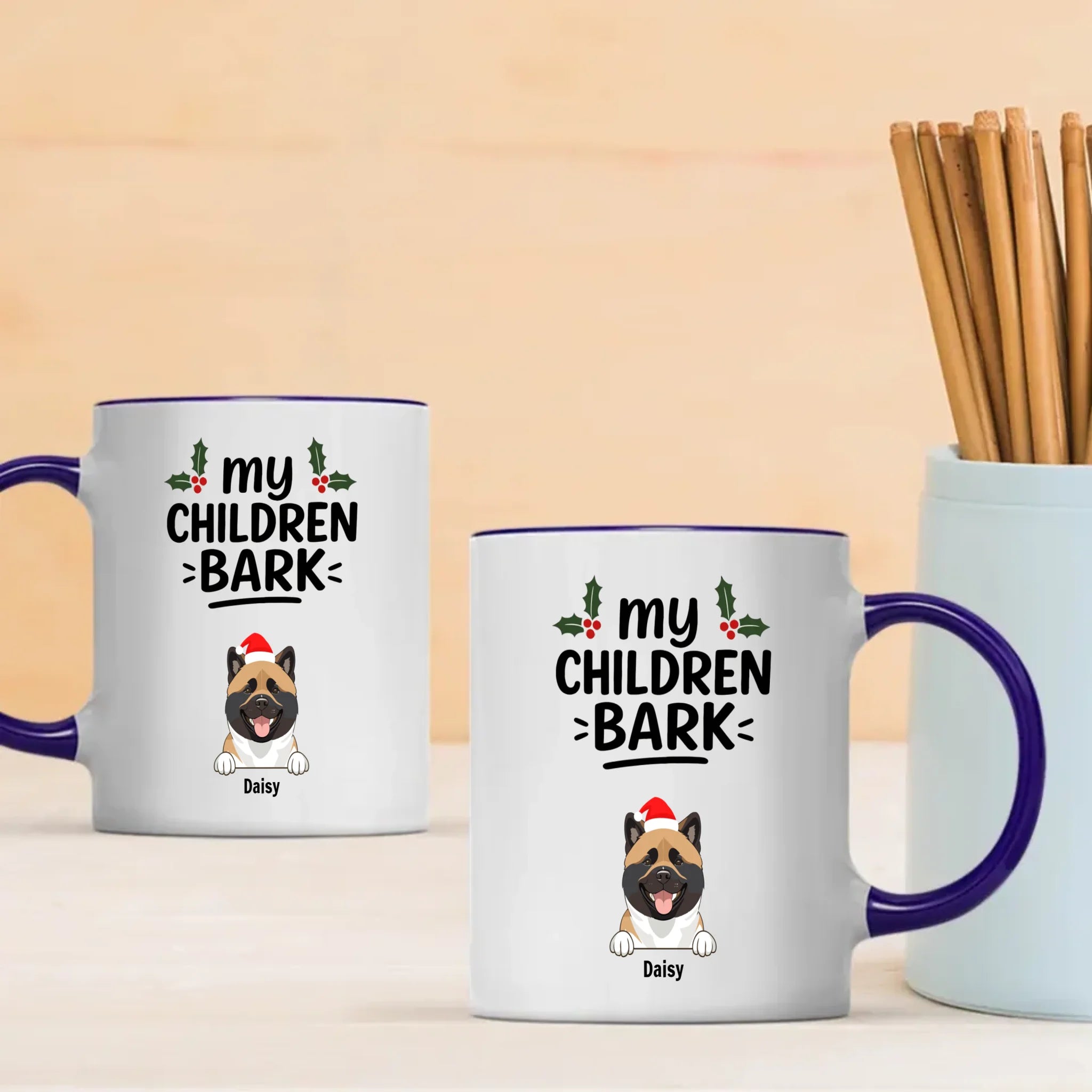 Individualized Christmas Dog Mug - Custom 