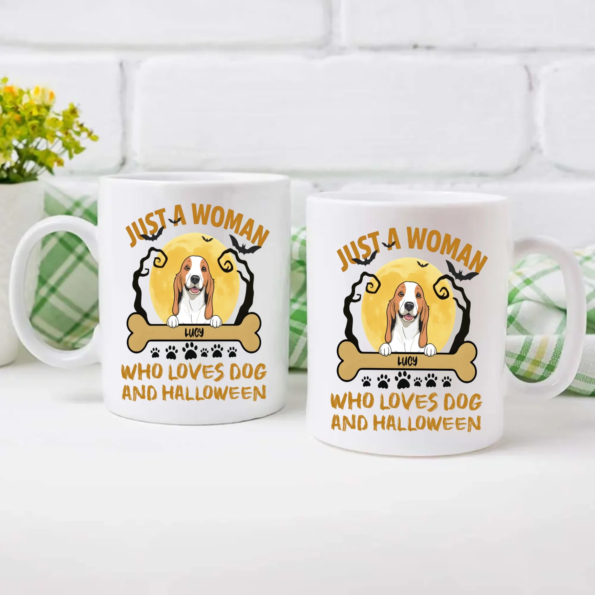 Heartfelt Dog Lover Mug - Just A Woman, Who Loves Dog And Halloween - 89Prints
