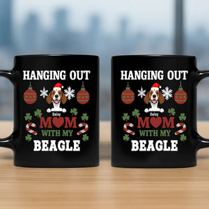Sentimental Personalized Christmas Dog Mug – Hanging Out With Mom & My Beagle – 89Prints