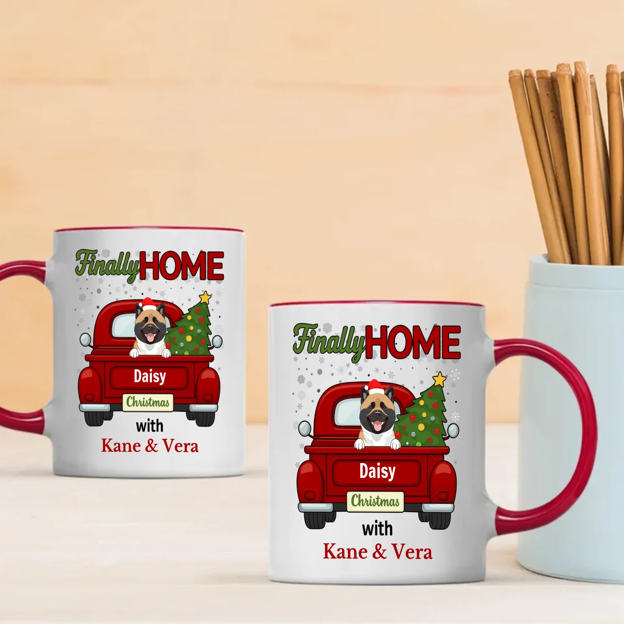 Unforgettable Christmas Dog Mug - Finally Home With (Custom Name) - 89Prints