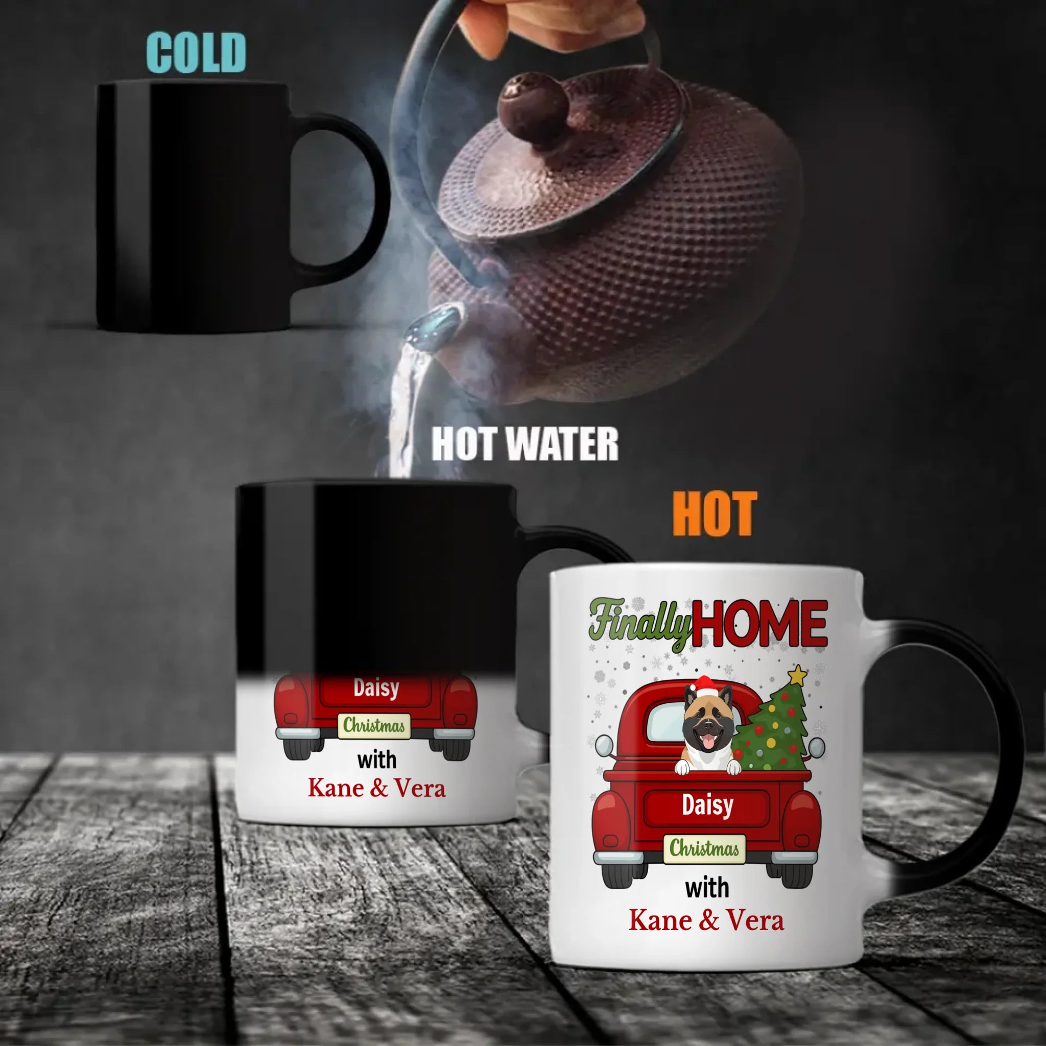 Unforgettable Christmas Dog Mug - Finally Home With (Custom Name) - 89Prints