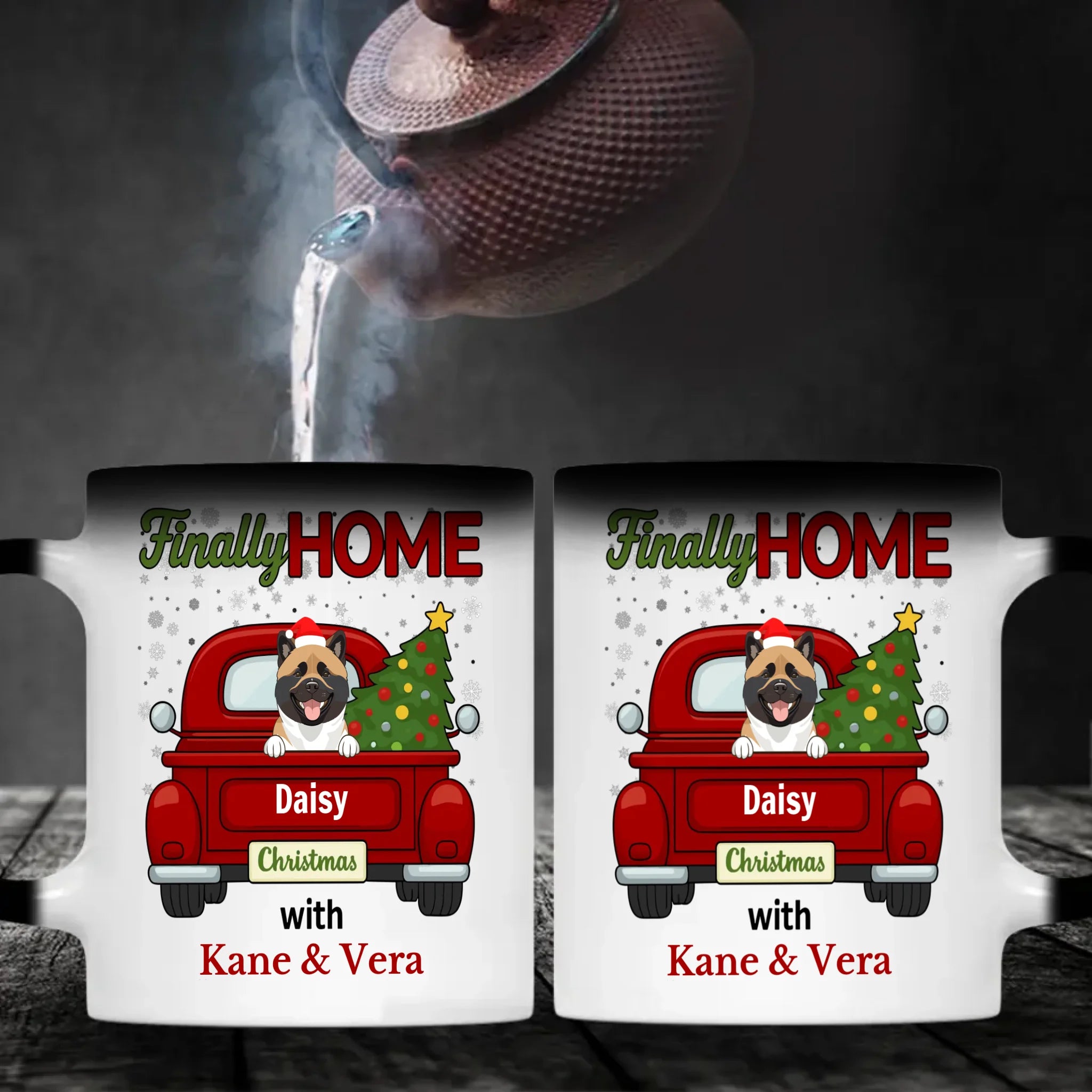 Unforgettable Christmas Dog Mug - Finally Home With (Custom Name) - 89Prints