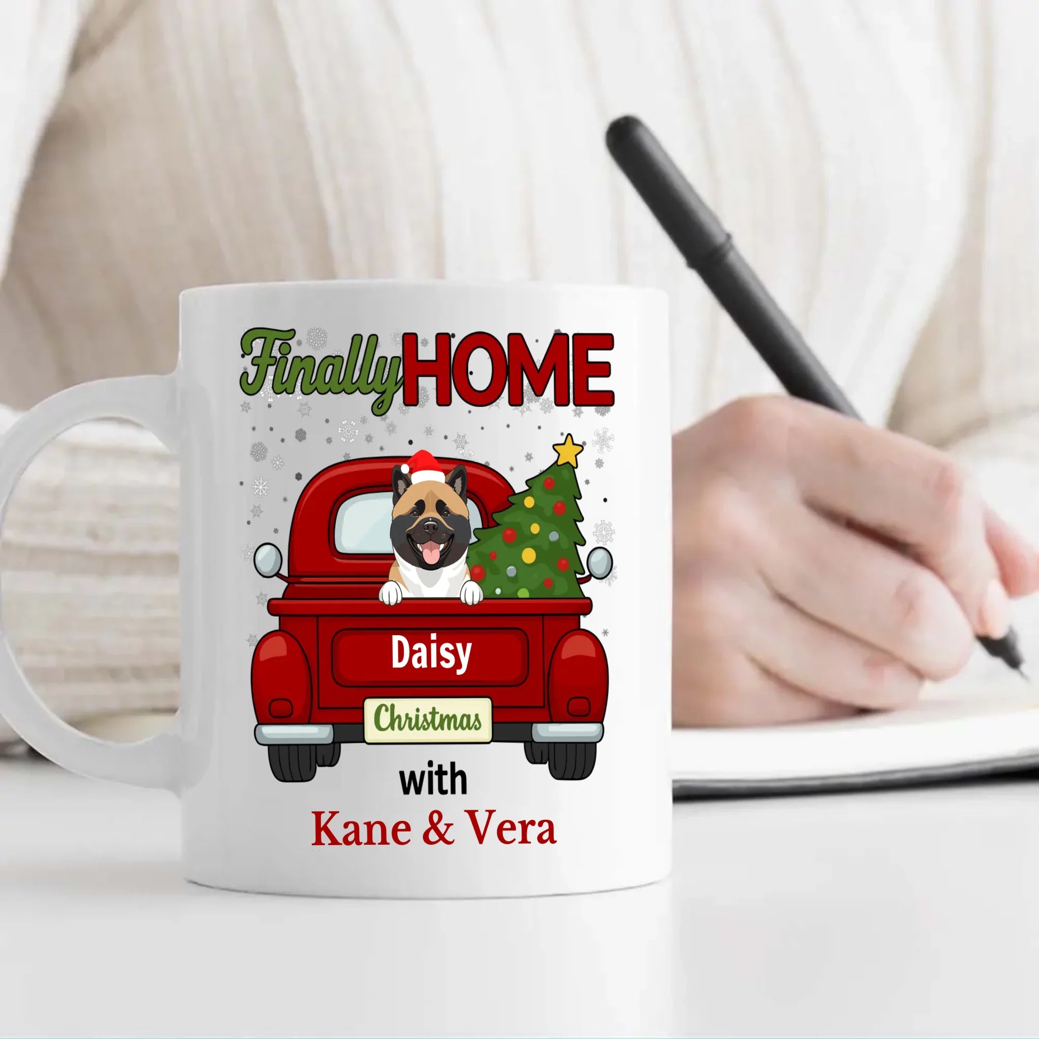 Unforgettable Christmas Dog Mug - Finally Home With (Custom Name) - 89Prints