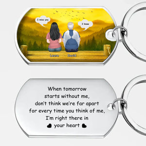 Personalized Grandparents Keychain With When Tomorrow Starts Without Me Quote - 89Prints