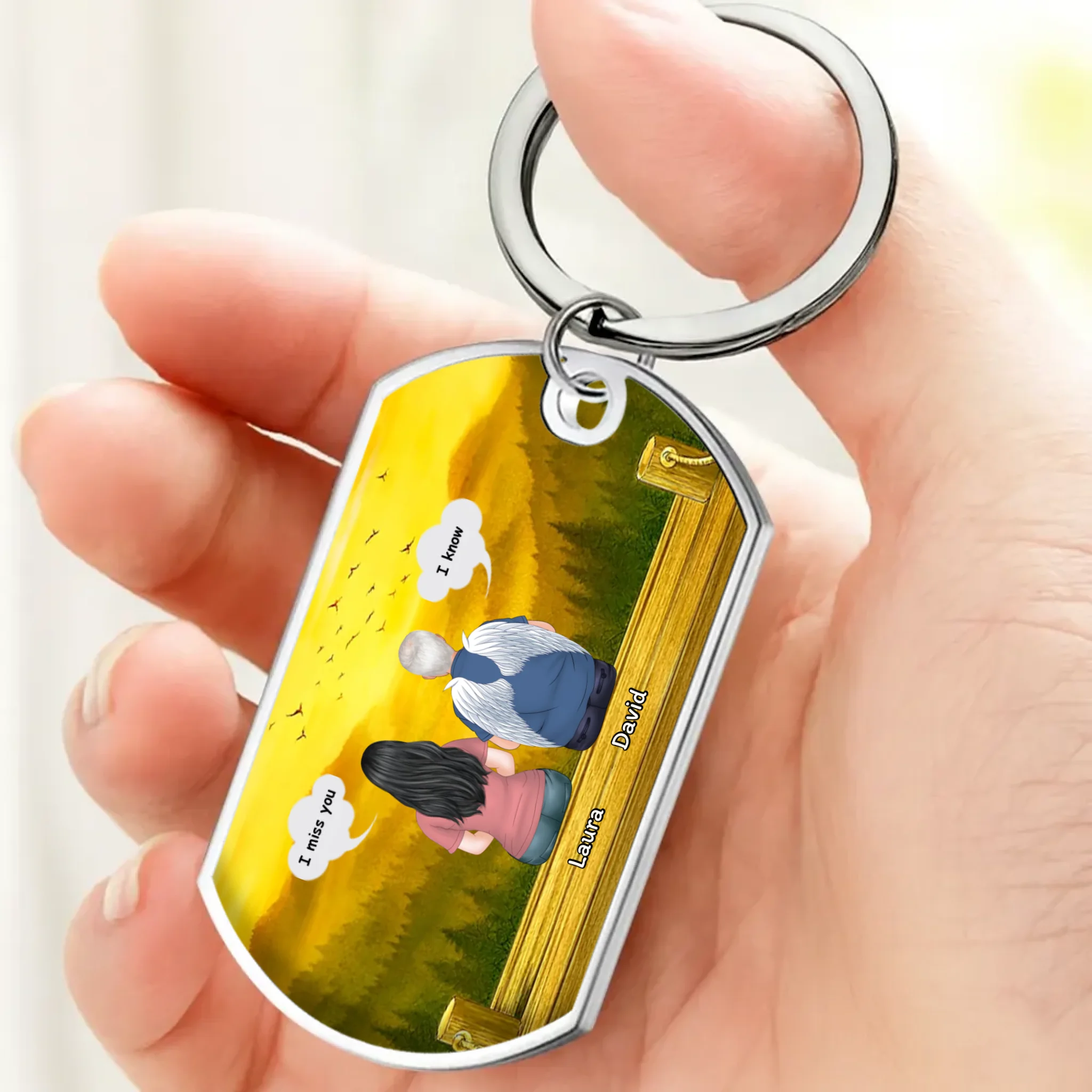 Personalized Grandparents Keychain With When Tomorrow Starts Without Me Quote - 89Prints