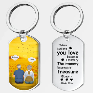 Grandparents Keychain With Custom Names And Dates – The Memory Becomes A Treasure Quote – 89Prints