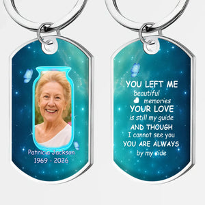 Your Love Is Still My Guide - Signature Photo Memorial Grandparents Keychain With Names And Dates - 89Prints