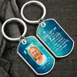 Your Love Is Still My Guide - Signature Photo Memorial Grandparents Keychain With Names And Dates - 89Prints