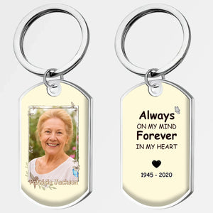 Forever In My Heart Photo Touching GrandParents Keychain - Customized Photo, Name & Date - 89Prints