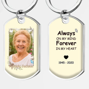 Forever In My Heart Photo Touching GrandParents Keychain - Customized Photo, Name & Date - 89Prints