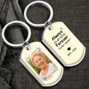 Forever In My Heart Photo Touching GrandParents Keychain - Customized Photo, Name & Date - 89Prints