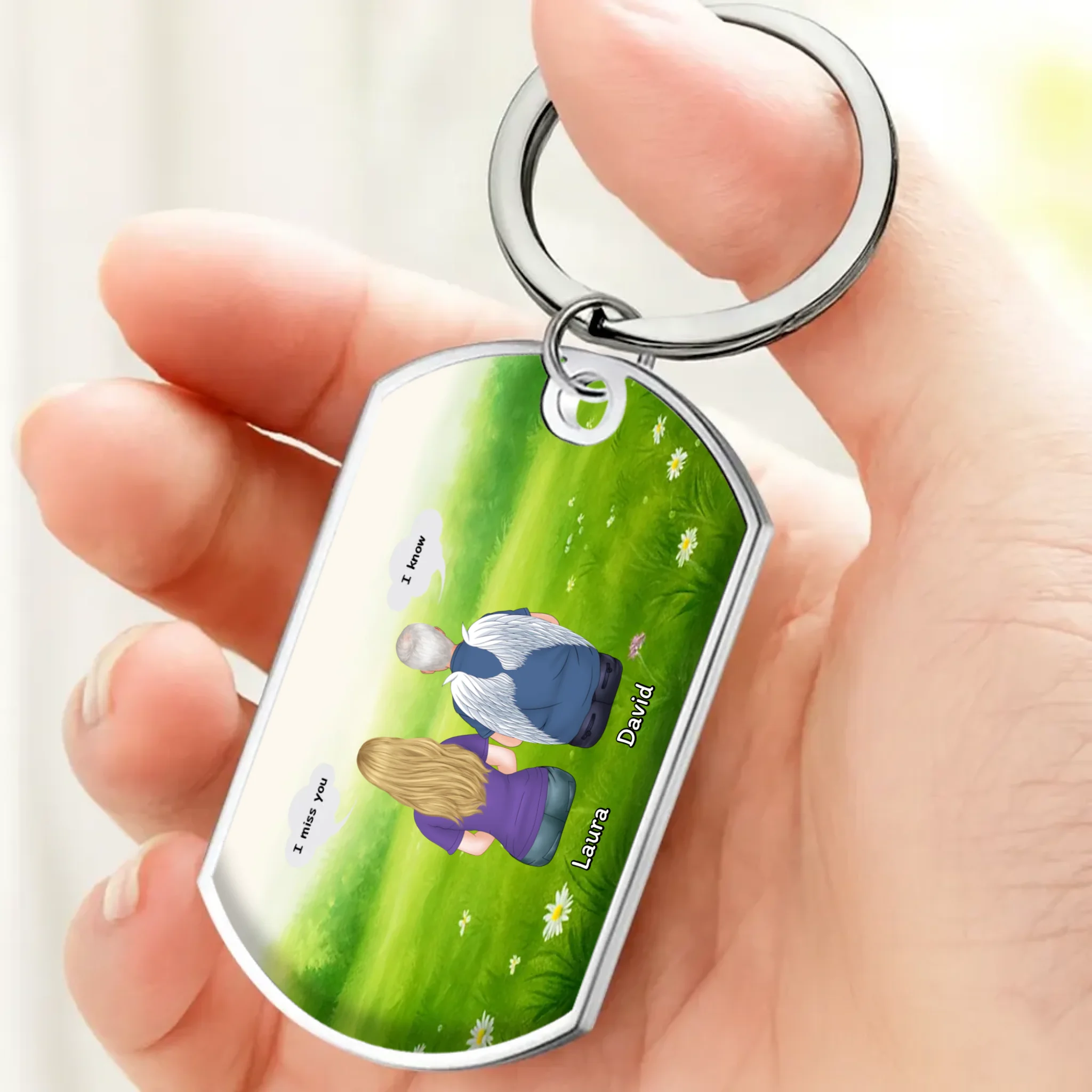 Unique Emotional Grandparents Keychain With Custom Names - The Moment Your Heart Stopped, Mine Changed Forever - 89Prints