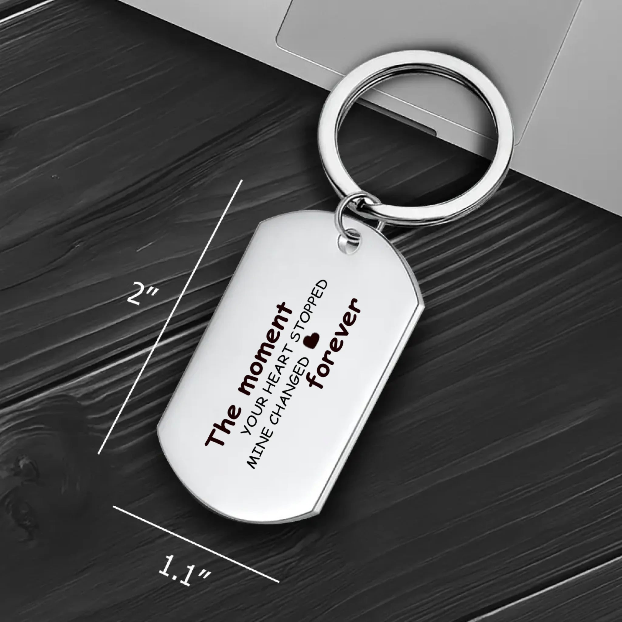 Unique Emotional Grandparents Keychain With Custom Names - The Moment Your Heart Stopped, Mine Changed Forever - 89Prints
