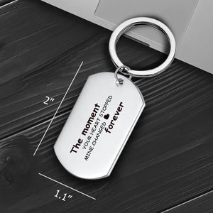 Unique Emotional Grandparents Keychain With Custom Names - The Moment Your Heart Stopped, Mine Changed Forever - 89Prints