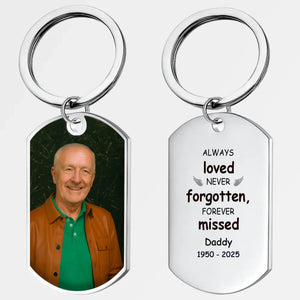 Customized Photo Remembrance Grandparents Keychain - Always Loved, Never Forgotten, Forever Missed Special Keepsake - 89Prints