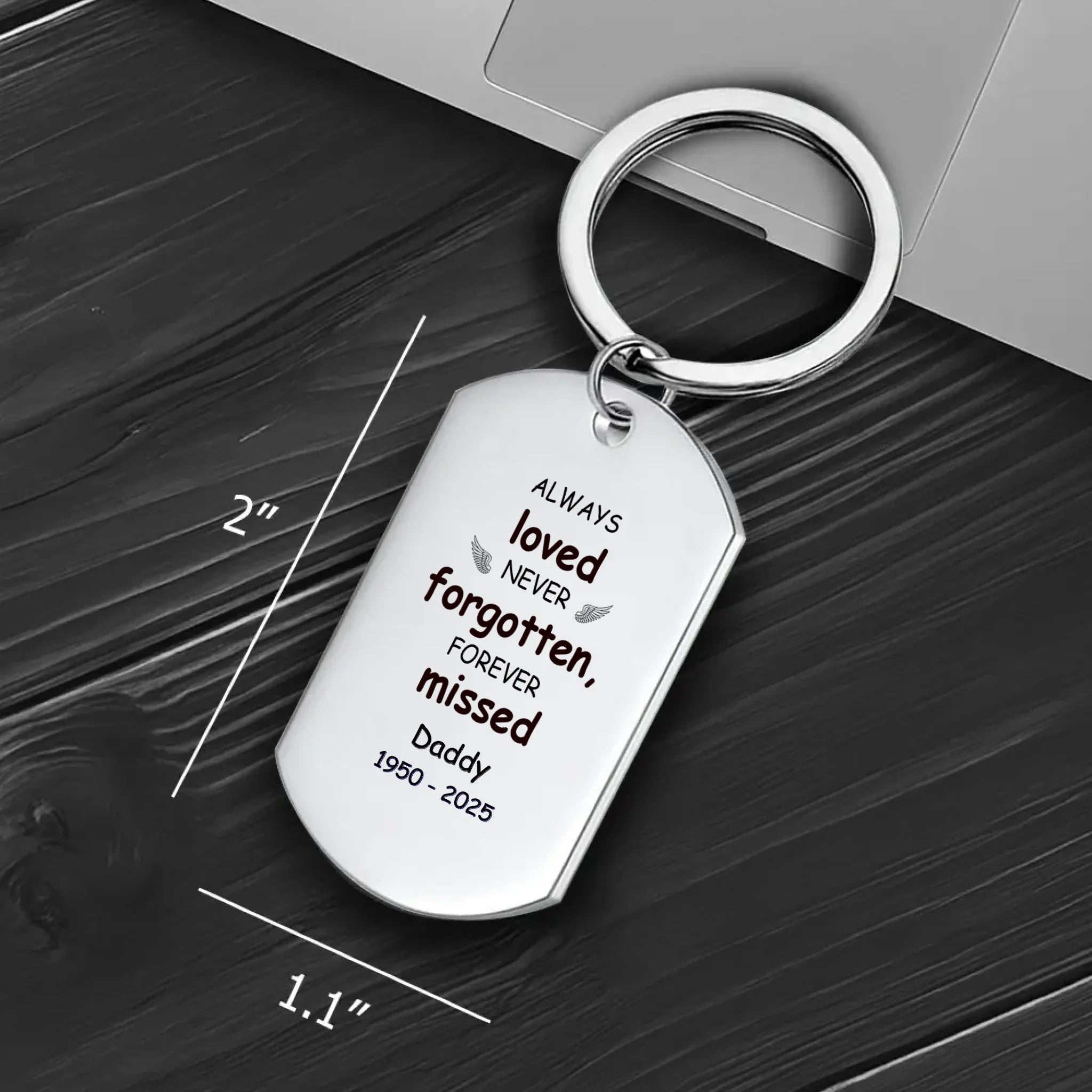 Customized Photo Remembrance Grandparents Keychain - Always Loved, Never Forgotten, Forever Missed Special Keepsake - 89Prints