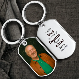 Customized Photo Remembrance Grandparents Keychain - Always Loved, Never Forgotten, Forever Missed Special Keepsake - 89Prints