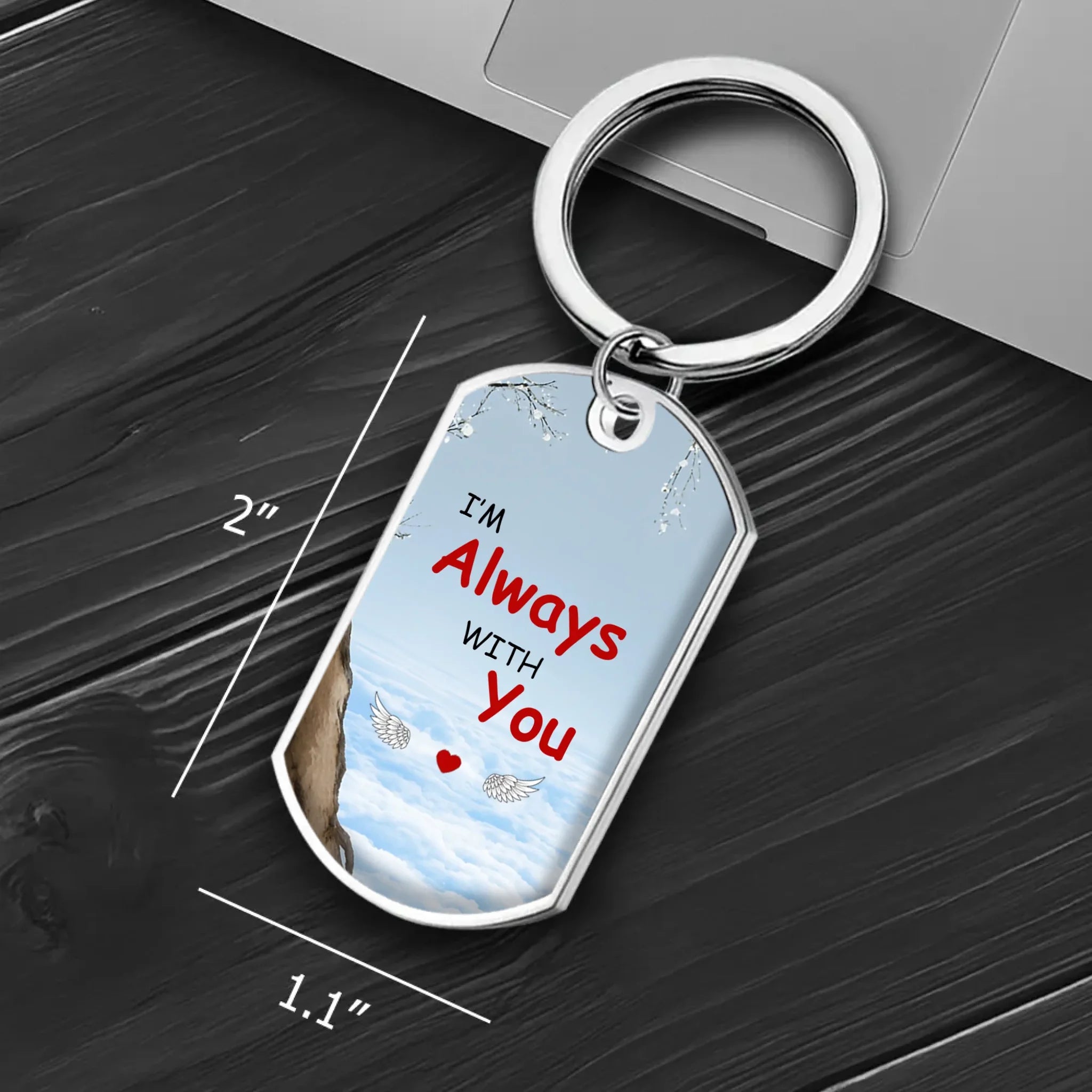 Individualized Grandparents Heaven Photo Unforgettable Keychain With Custom Quote - 89Prints