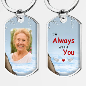 Individualized Grandparents Heaven Photo Unforgettable Keychain With Custom Quote - 89Prints
