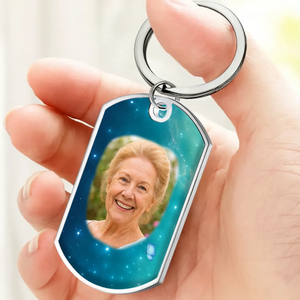 Personalized Starry Sky Photo Remembrance Grandparents Keychain - I Will Carry You With Me - 89Prints