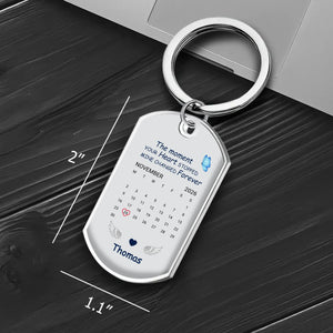 Bespoke In Loving Memory Calendar Grandparents Keychain - The Moment Your Heart - 89Prints