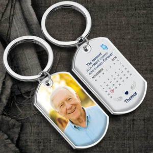 Bespoke In Loving Memory Calendar Grandparents Keychain - The Moment Your Heart - 89Prints
