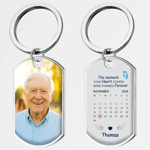 Bespoke In Loving Memory Calendar Grandparents Keychain - The Moment Your Heart - 89Prints