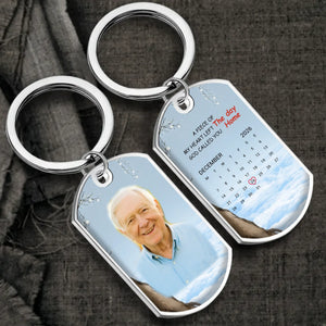 Individualized Heavenly Journey Memorial Calendar Grandparents Keychain - Custom Quote & Photo - 89Prints