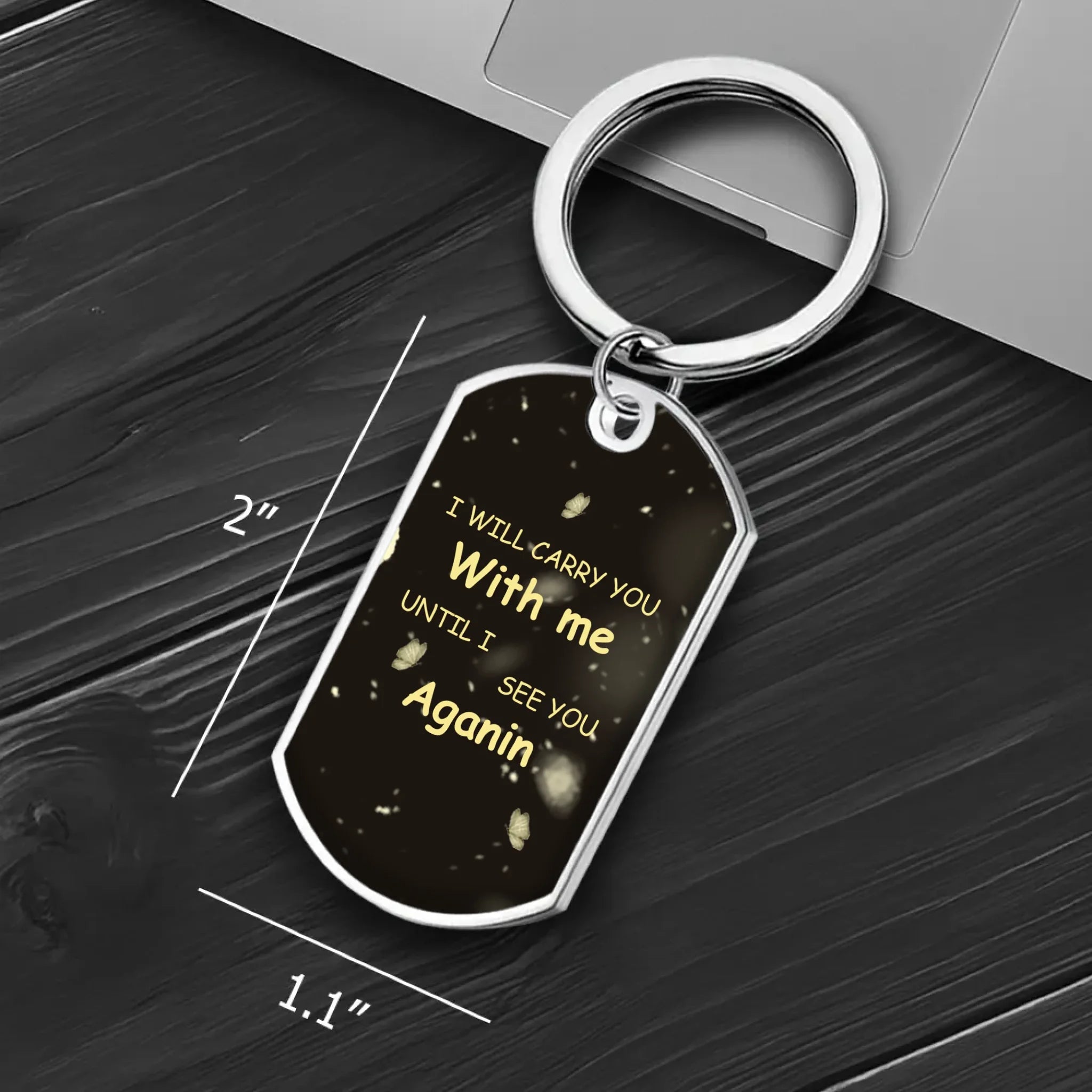 Tailored Eternal Love Photo Heartfelt Grandparents Keychain - I Will Carry You With Me - 89Prints
