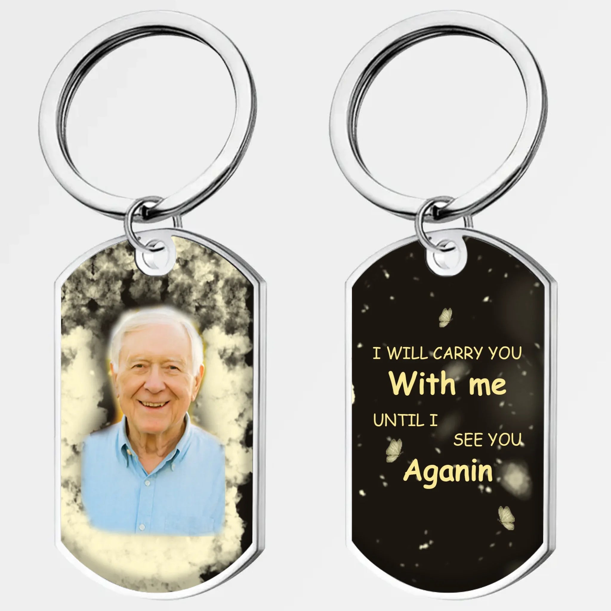 Tailored Eternal Love Photo Heartfelt Grandparents Keychain - I Will Carry You With Me - 89Prints