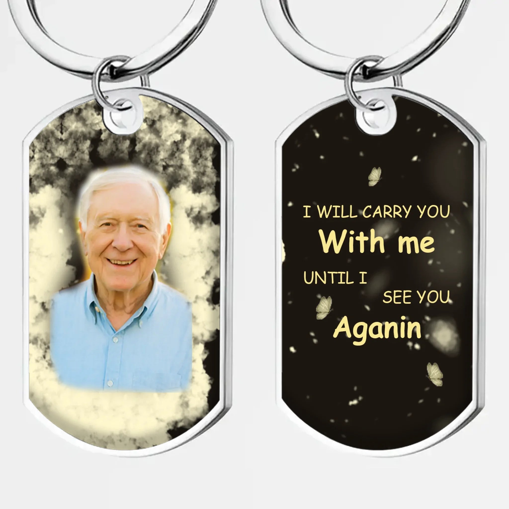 Tailored Eternal Love Photo Heartfelt Grandparents Keychain - I Will Carry You With Me - 89Prints