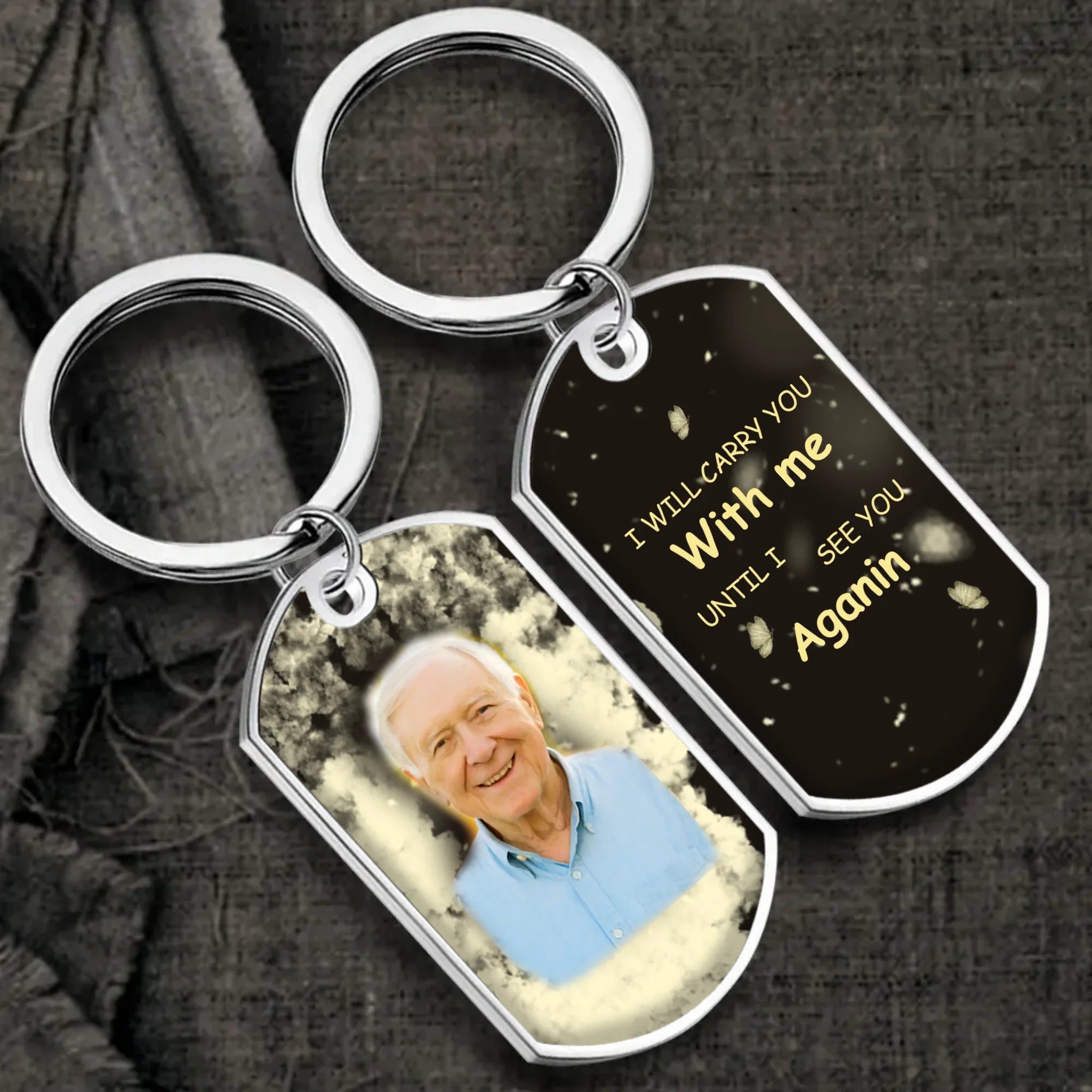 Tailored Eternal Love Photo Heartfelt Grandparents Keychain - I Will Carry You With Me - 89Prints