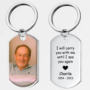 Personalized Carry You With Me Special Photo Grandparents Keychain –  Custom Photo & Engraved Name and Year  - 89Prints