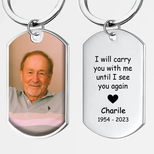Personalized Carry You With Me Special Photo Grandparents Keychain –  Custom Photo & Engraved Name and Year  - 89Prints