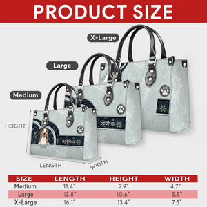 Elegant Light Green Paisley Handbag - Custom Multi-Pet Art & Names - 89Prints