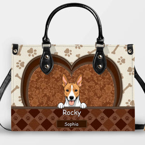 Bespoke Your Dog Art Handbag For Dog Lovers - Paw Prints & Bone Patterned Handbag - 89Prints