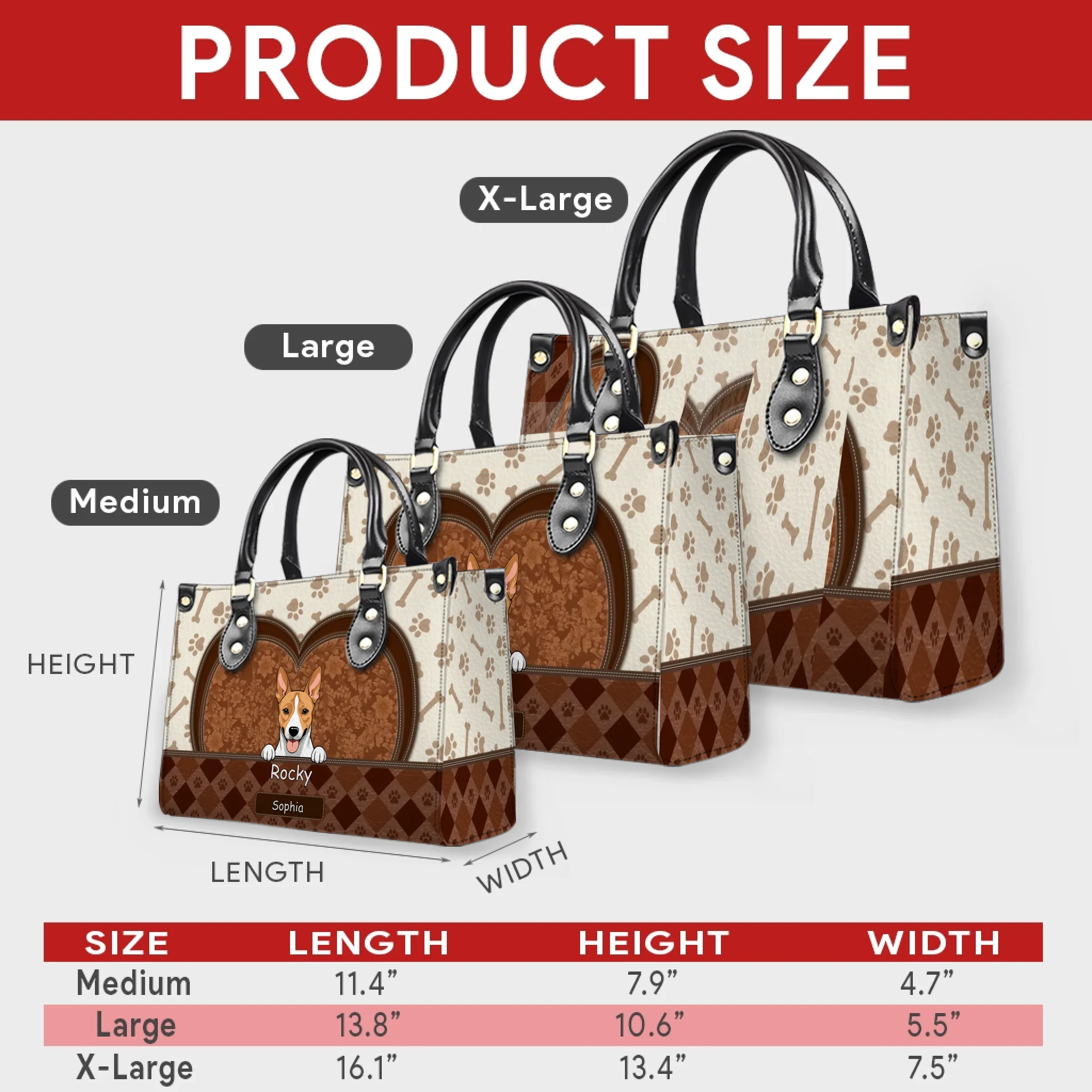 Bespoke Your Dog Art Handbag For Dog Lovers - Paw Prints & Bone Patterned Handbag - 89Prints