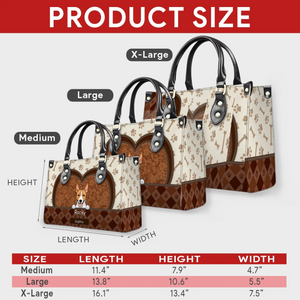 Bespoke Your Dog Art Handbag For Dog Lovers - Paw Prints & Bone Patterned Handbag - 89Prints