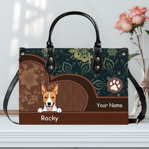Ornate Mandala & Paisley Motif Handbag - Custom Pet Art Gallery and Personalized Text - 89Prints
