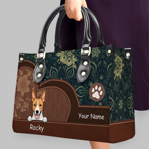 Ornate Mandala & Paisley Motif Handbag - Custom Pet Art Gallery and Personalized Text - 89Prints