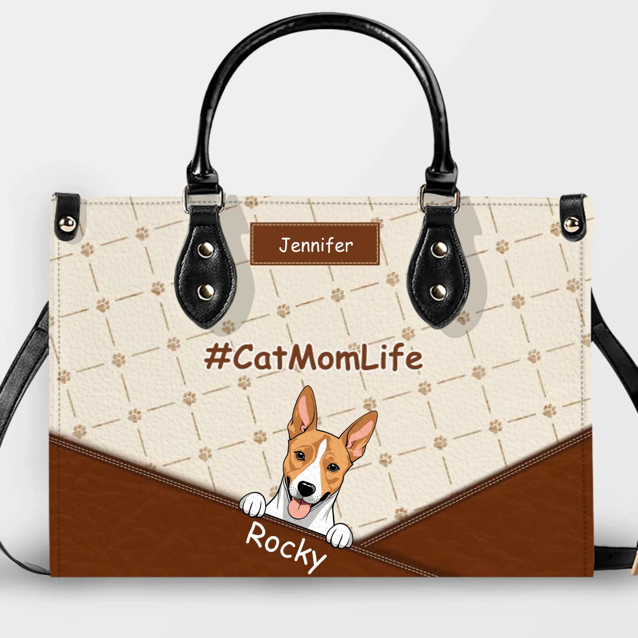 Handbags With Dogs On Them - Vintage Paw Print & Bone Handbag Gift for Her - 89Prints