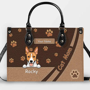 Paw Prints & Bone Graphic Handbag – Custom Pet Art & Individual Names - 89Prints