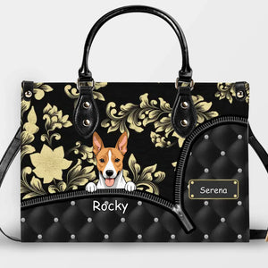 Ornate Floral & Damask Patterned Handbag – Unique Your Pet Art and Names - 89Prints